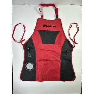 Snap-on Red Black BBQ Apron Bottle Opener Beverage Holder Adjustable Tool Pocket